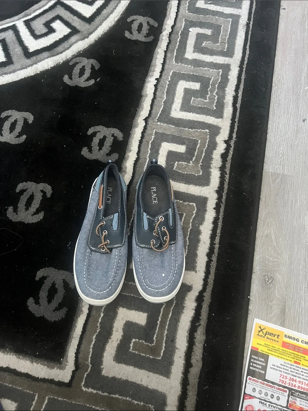 The Children's Place Blue Canvas & Navy Slip-On Sneakers